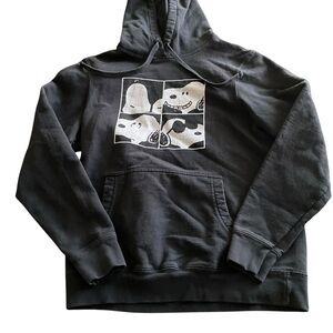 Boys Juniors Snoopy Graphic Print Black Hoodie Size‎ S